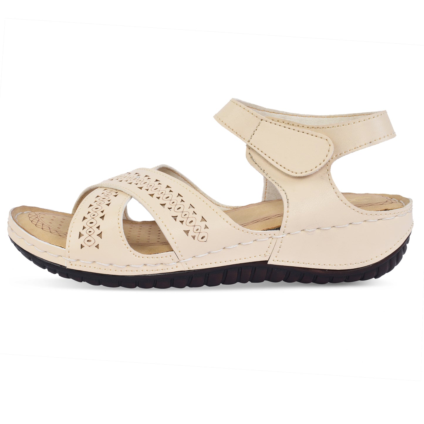 Versatile Laser Cut Cross Strap Doctor Slippers Sandals