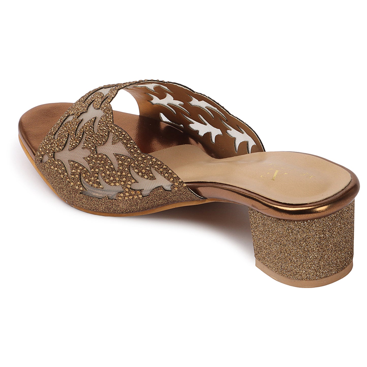 Comfortable & Stylish Siroski Slippers With Short Heels