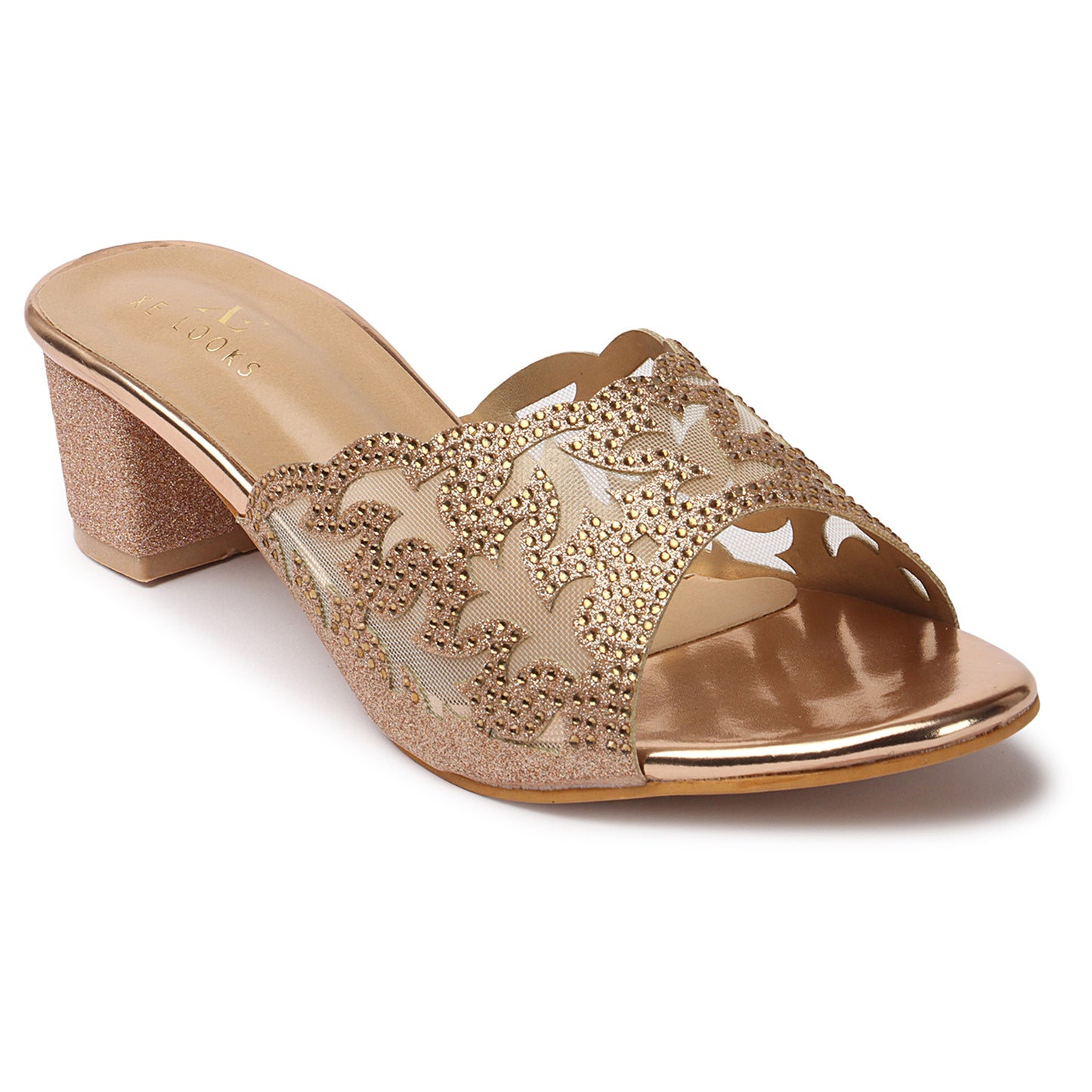 Comfortable & Stylish Siroski Slippers With Short Heels