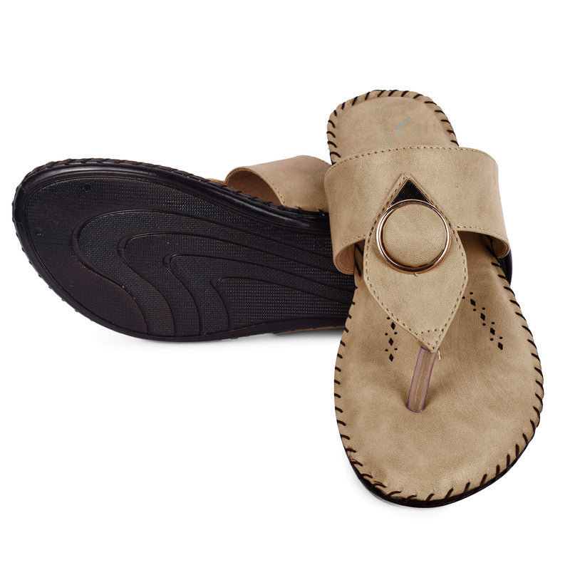 Elegant & Versatile Buckle Design Comfortable Flat Slippers