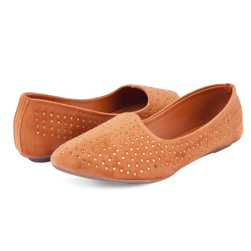 Elegant & Versatile Comfortable Stone Studded Ballerinas