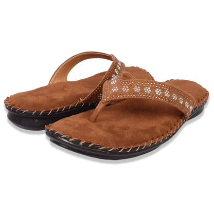 Graceful & Elegant Siroski Design Comfortable Doctor Slippers