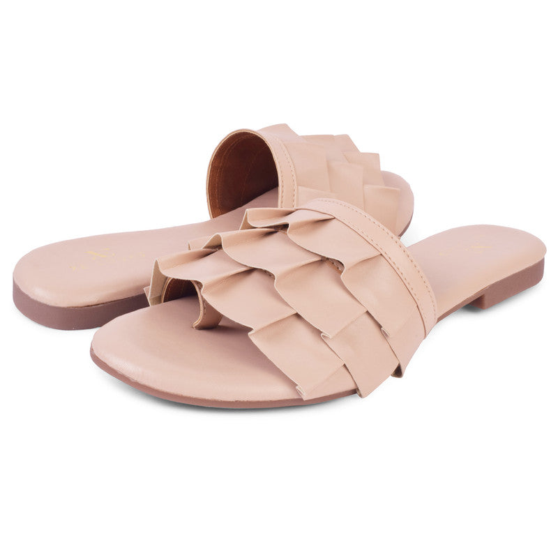 Frill Design Stylish & Lightweight Flat Slippers