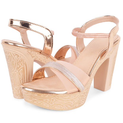 Elegant & Bold Comfortable Block High Heels Sandals