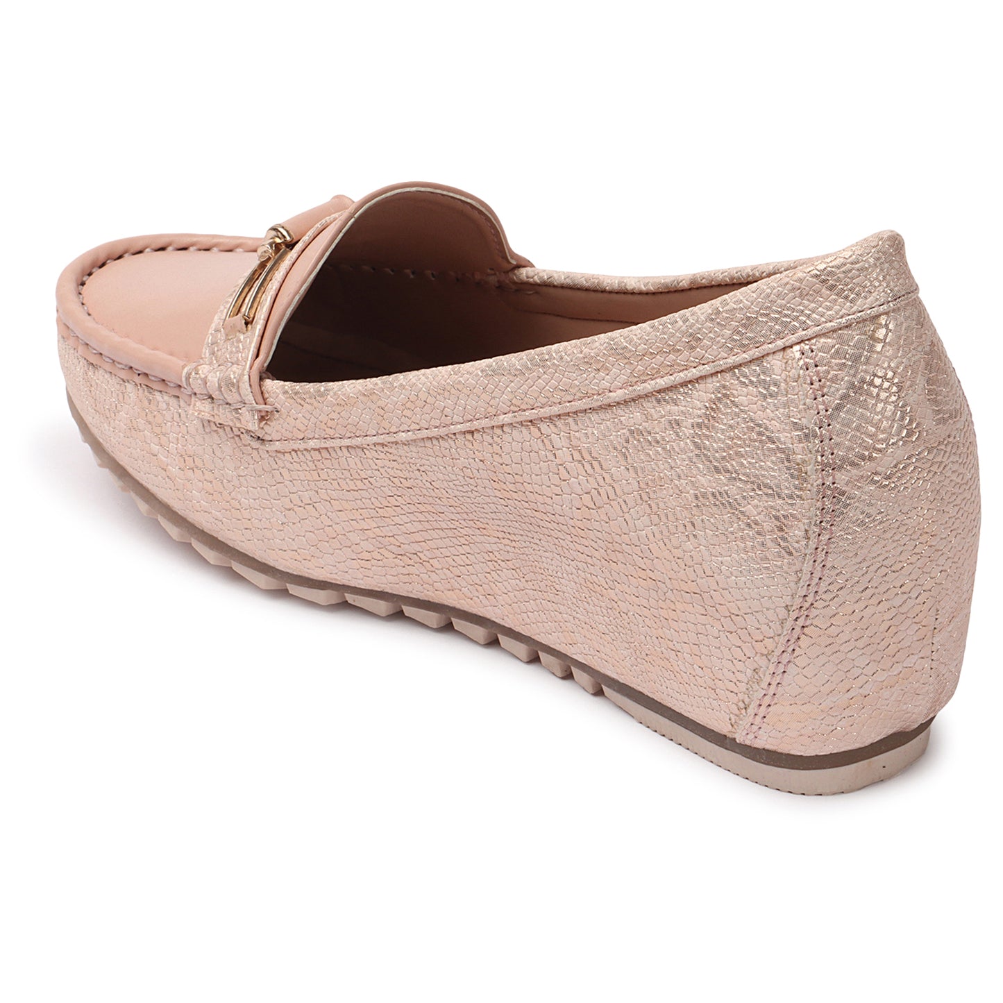 Textured Design Stylish & Trendy Loafers With Heels