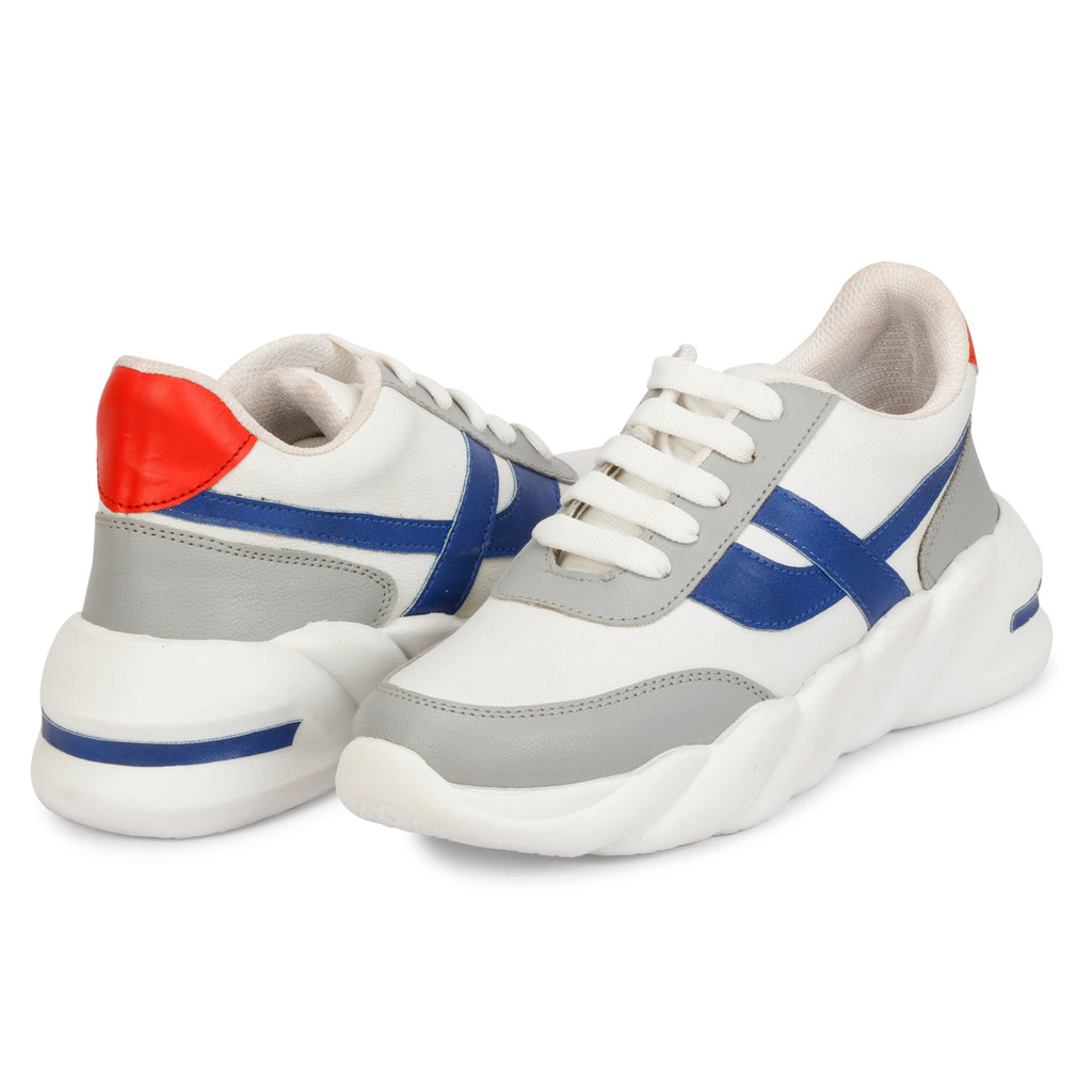 Trendy & Stylish 100% Vegan Leather Sporty Sneakers