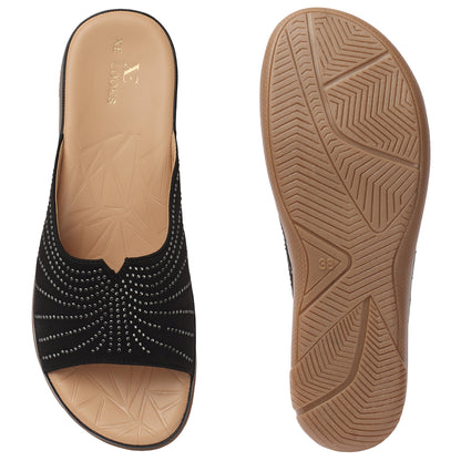 Sleek & Sophisticated Siroski Design Comfortable Doctor Slippers