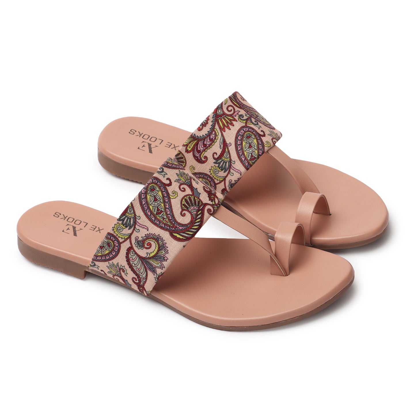 Abstract Design Comfortable & Casual Kolhapuri Printed Flats