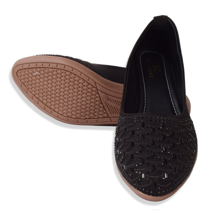 Stunning & Glamorous Siroski Design Flat Ballerinas