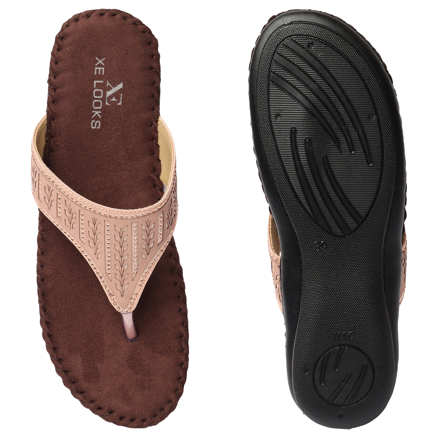 Graceful & Elegant Siroski Design Comfortable Flat Doctor Slippers