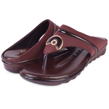 Classy & Timeless Comfortable Lycra Flat Slippers With Stylish Buckle