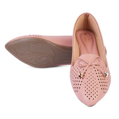 Trendy Lazer Casual Ballerinas With Bow Design