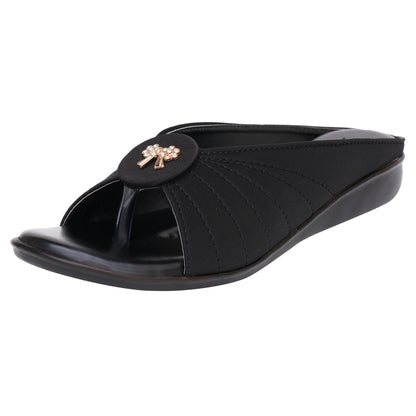 Graceful & Exotic Design Comfortable Cushion Flat Slippers