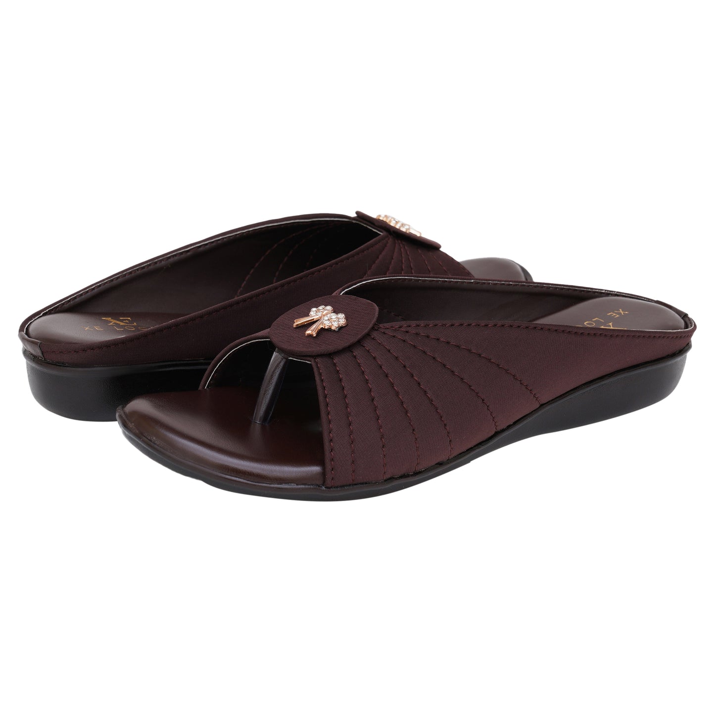 Graceful & Exotic Design Comfortable Cushion Flat Slippers