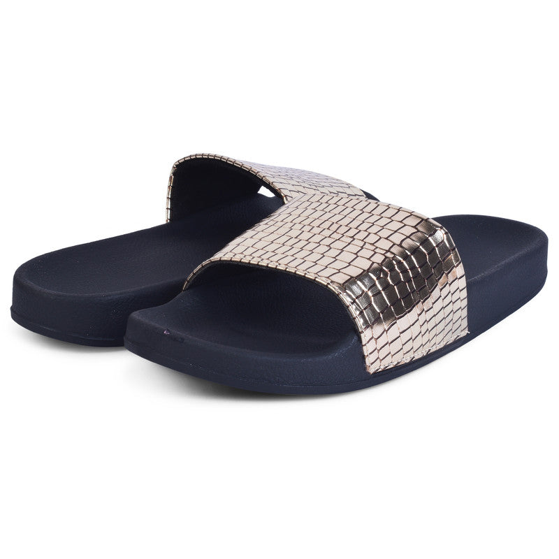 Chic & Glamorous Croco Design Comfortable Sliders