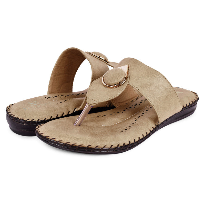 Elegant & Versatile Buckle Design Comfortable Flat Slippers