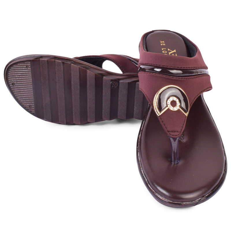 Classy & Timeless Comfortable Lycra Flat Slippers With Stylish Buckle