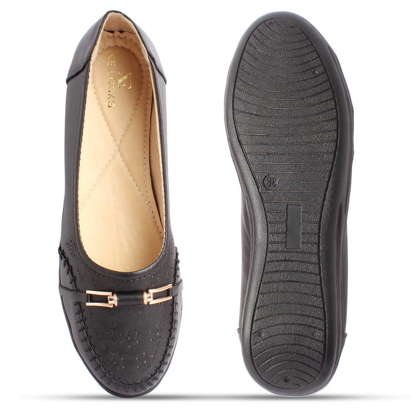 Comfortable & Alluring Buckle Design Flat Ballerinas