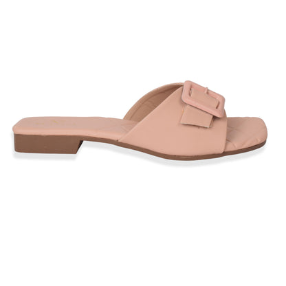 Versatile & Elegant Buckle Design Comfortable Flat Slippers