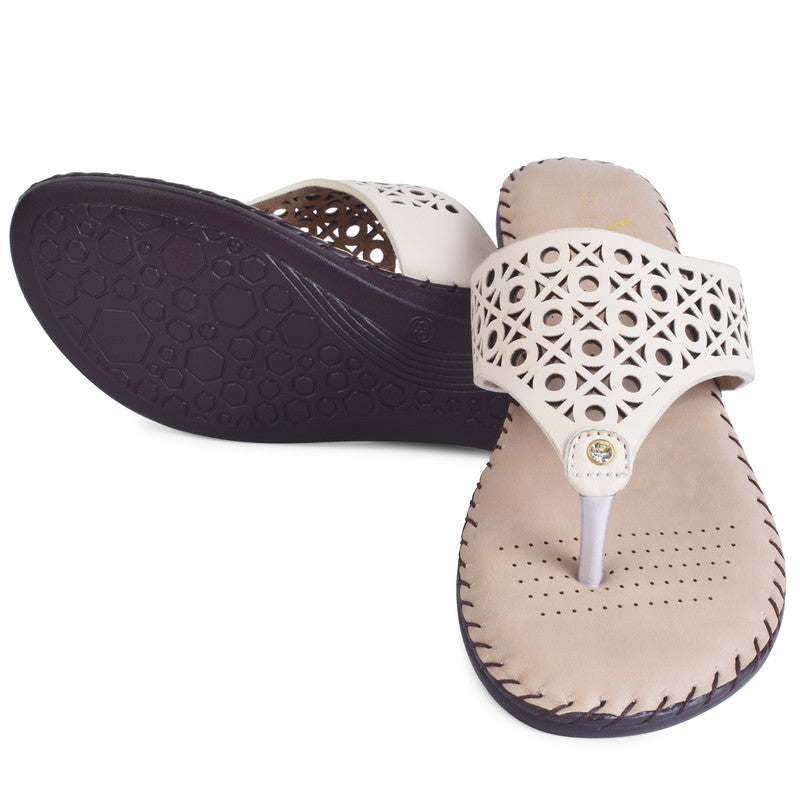 Elegant & Poised Lazer Design Cushion Doctor Slippers