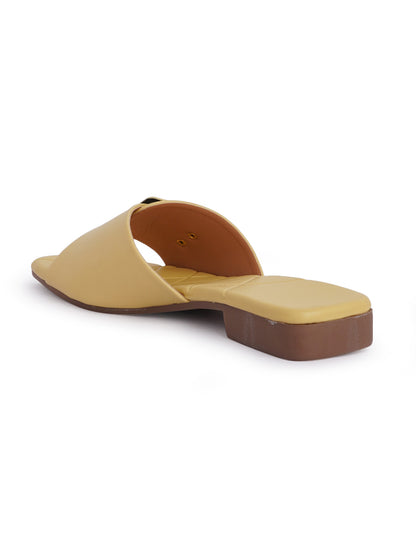 Versatile & Elegant Buckle Design Comfortable Flat Slippers