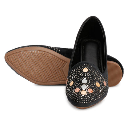 Poised & Elegant Siroski Design Ballerinas