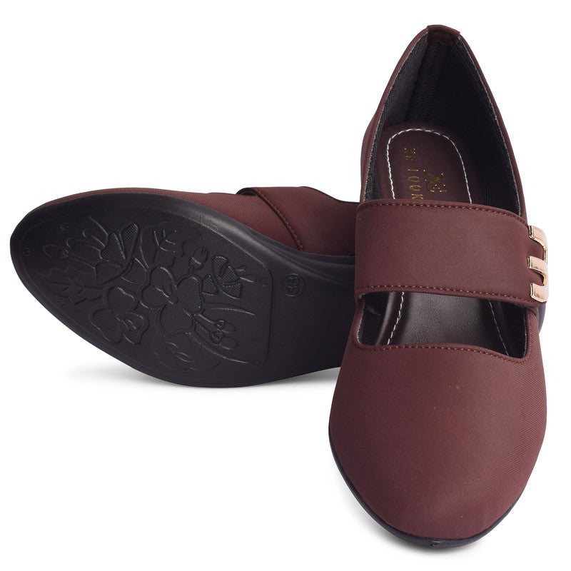 Classic & Timeless Stylish Buckle Wedge Heel Ballerinas