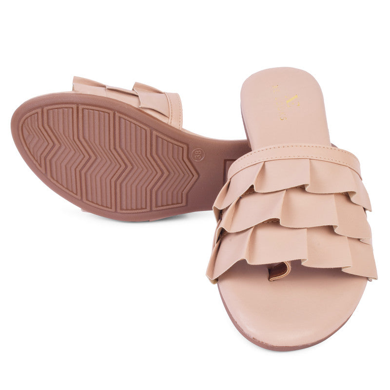 Frill Design Stylish & Lightweight Flat Slippers