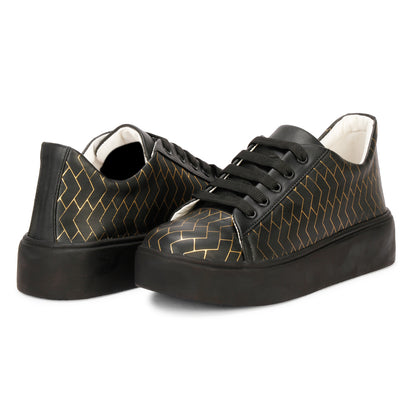 Trendy & Glamorous 100% Vegan Leather Sneakers