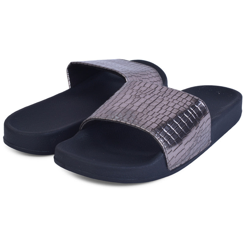 Chic & Glamorous Croco Design Comfortable Sliders