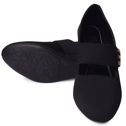 Classic & Timeless Stylish Buckle Wedge Heel Ballerinas