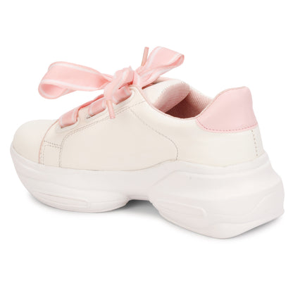 Cute & Comfortable Small Hearts Design 100% Vegan Leather Sneakers