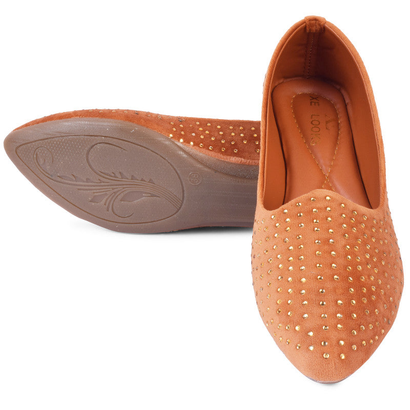 Elegant & Versatile Comfortable Stone Studded Ballerinas