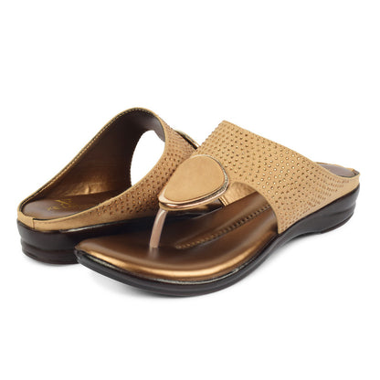 Chic & Timeless Siroski With Buckle Design Cushion Flat Slippers