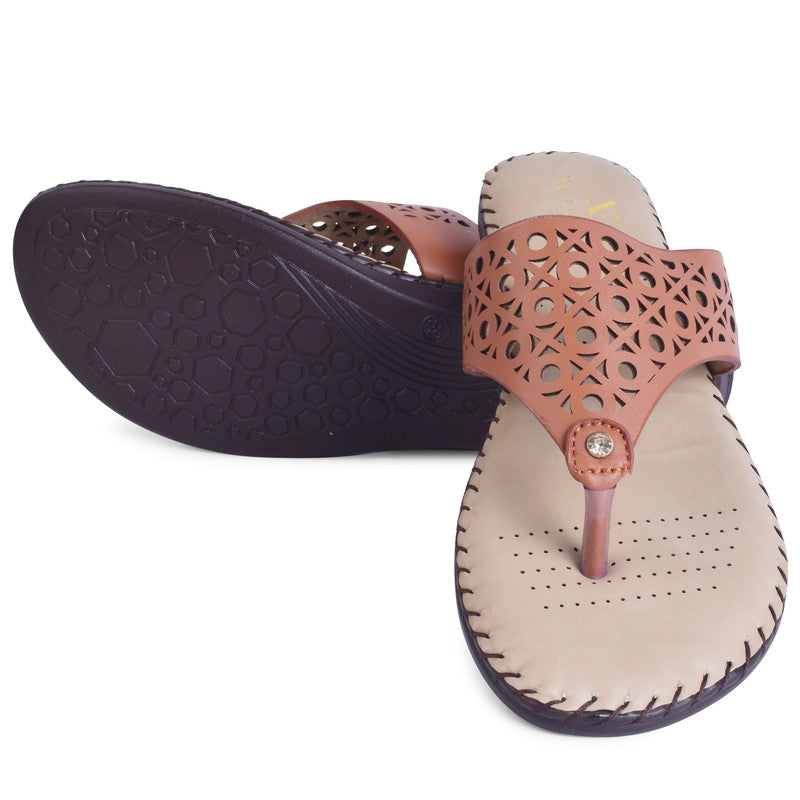 Elegant & Poised Lazer Design Cushion Doctor Slippers