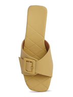Versatile & Elegant Buckle Design Comfortable Flat Slippers