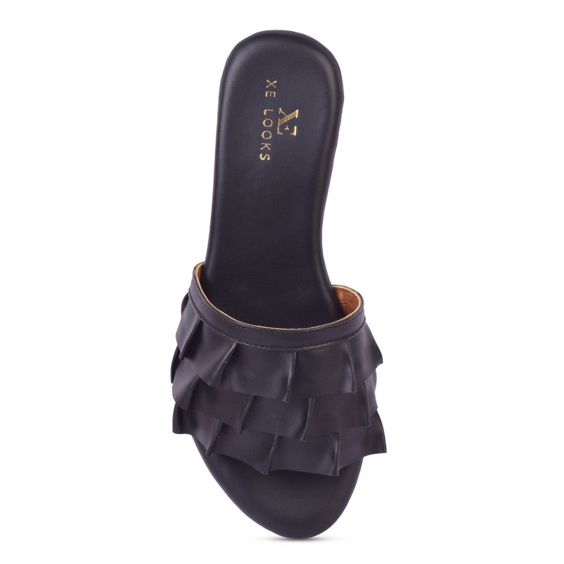 Frill Design Stylish & Lightweight Flat Slippers