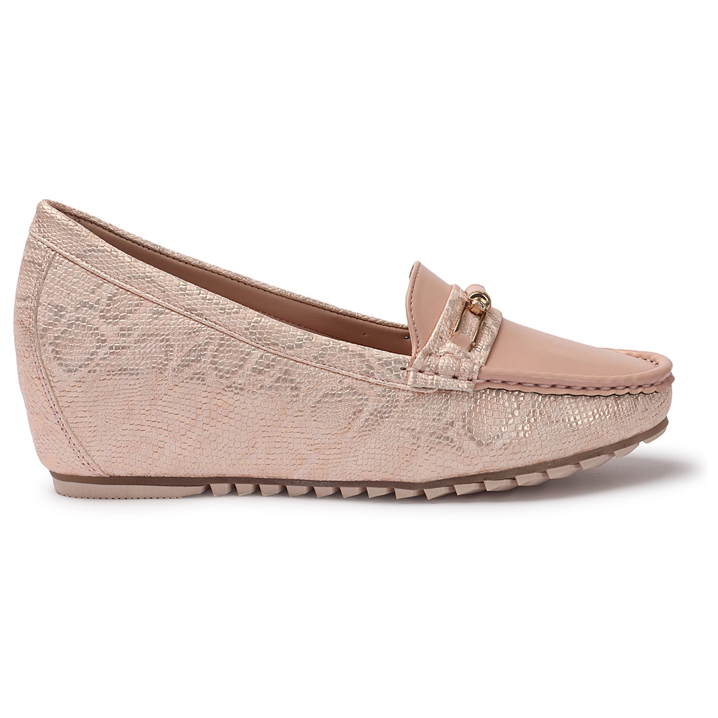 Textured Design Stylish & Trendy Loafers With Heels