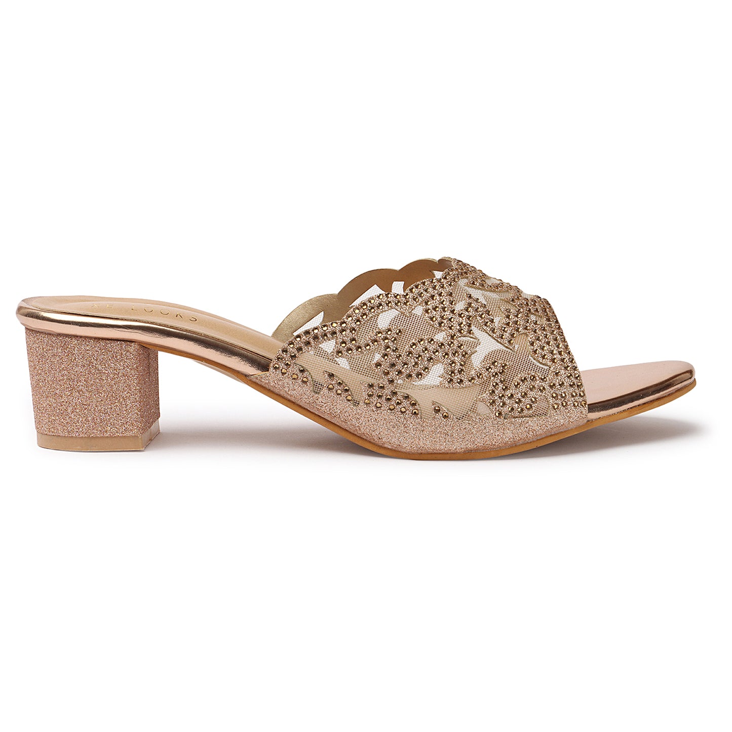 Comfortable & Stylish Siroski Slippers With Short Heels