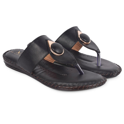 Elegant & Versatile Buckle Design Comfortable Flat Slippers