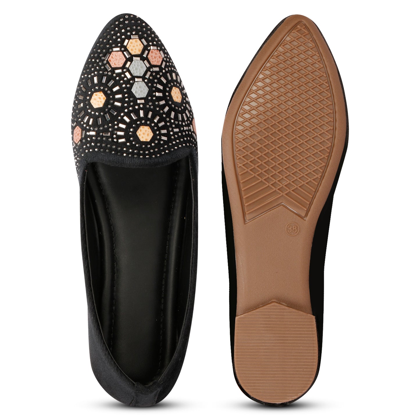 Poised & Elegant Siroski Design Ballerinas