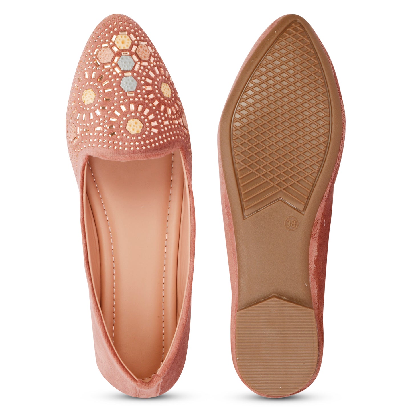 Poised & Elegant Siroski Design Ballerinas