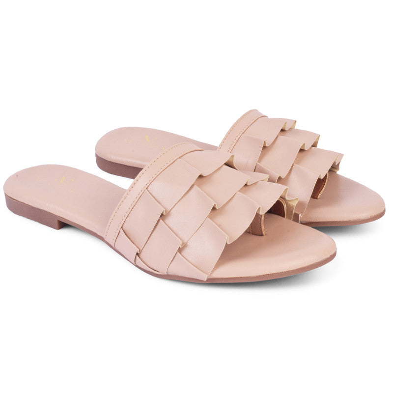 Frill Design Stylish & Lightweight Flat Slippers