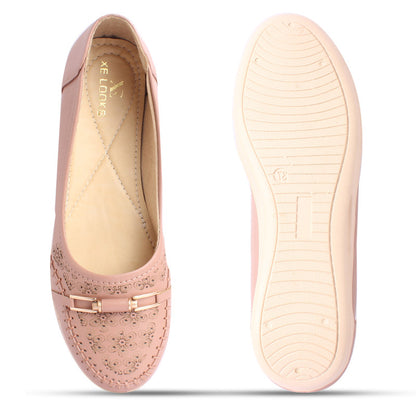 Comfortable & Alluring Buckle Design Flat Ballerinas