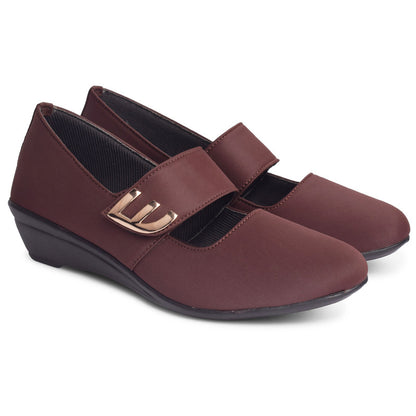 Classic & Timeless Stylish Buckle Wedge Heel Ballerinas