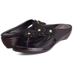 Flowery Design Versatile & Comfortable Soft Wedge Slippers