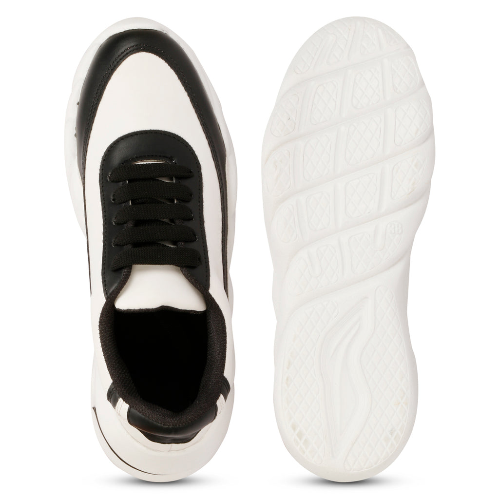 Versatile & Fashionable 100% Vegan Leather Chunky Sole Sneakers