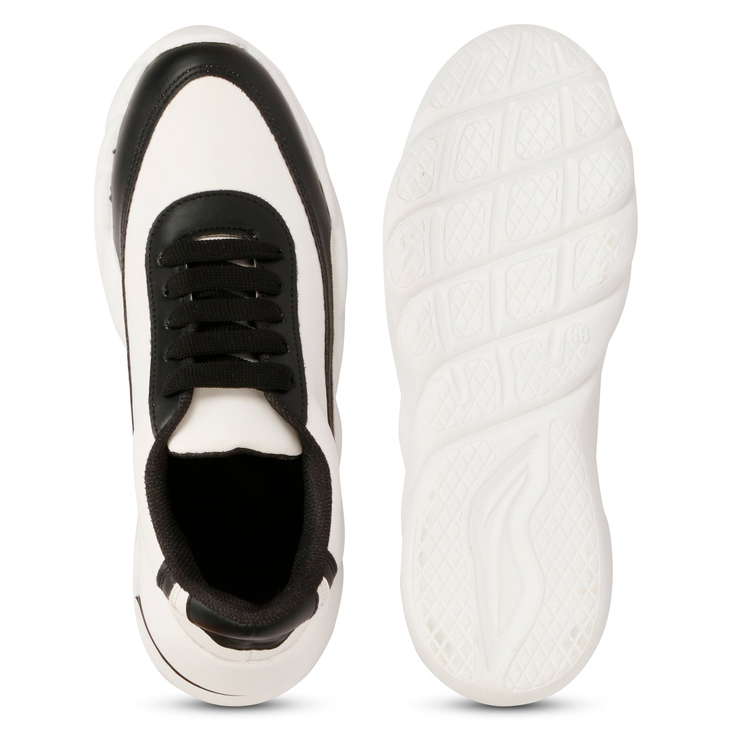 Versatile & Fashionable 100% Vegan Leather Chunky Sole Sneakers