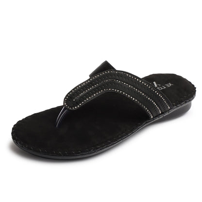 Stunning & Graceful Siroski Design Flat Doctor Slippers