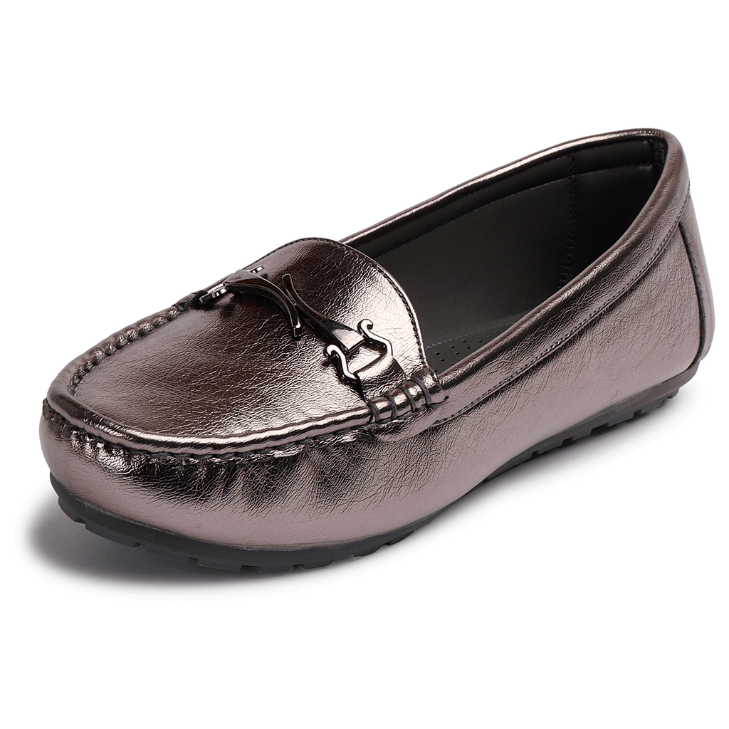 Chic & Elegant Textured Loafers With Cushioned Footbed